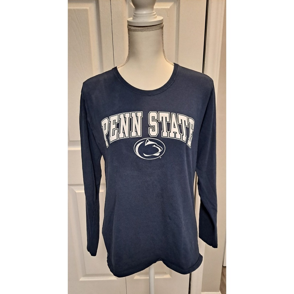 Women's Fanatics Navy Penn State Nittany Lions Heritage Long Skeeve Tshirt L